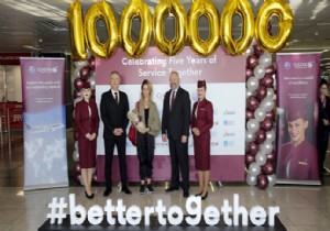 QATAR AIRWAYS İN 1 MİLYONUNCU YOLCUSU