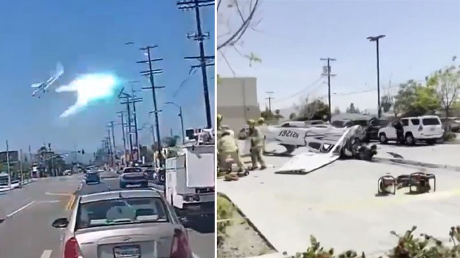 CESSNA OTOPARKA DÜŞTÜ