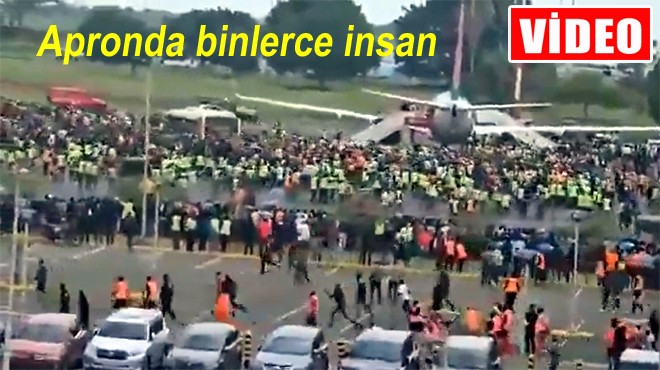 HAVALİMANINDAN ŞOK GÖRÜNTÜLER