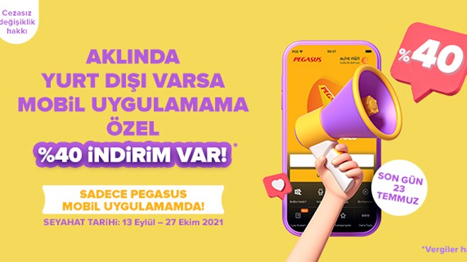 MOBİL UYGULAMADA İNDİRİM