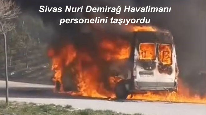 PERSONEL SERVİS ARACI YANDI