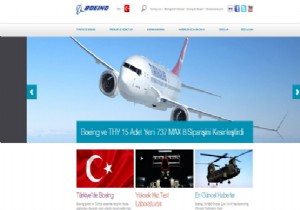 BOEING’DEN “TÜRKİYE” WEB SİTESİ