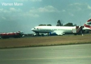 BRITISH AIRWAYS UÇAĞI GÖVDE ÜZERİ İNDİ