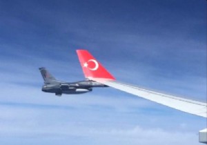 F-16 LAR ERDOĞAN A EŞLİK ETTİ