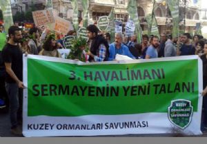 TAKSİM’DE 3. HAVALİMANI PROTESTOSU