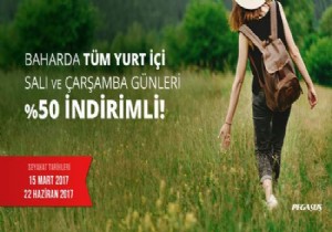 SALI VE ÇARŞAMBA  50 İNDİRİMLİ UÇMA FIRSATI