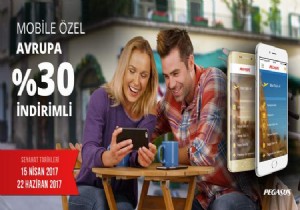 AVRUPA UÇUŞLARINDA MOBİLE ÖZEL YÜZDE 30 İNDİRİM 