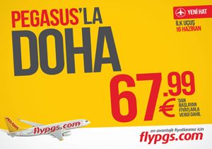 PEGASUS’TAN DOHA’YA İLK UÇUŞ