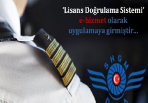 LİSANS DOĞRULAMA SİSTEMİ HİZMETTE